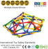 Goobi 110 Piece Magnetic Building Sticks Blocks Tiles Toy Magnet 3D Construction Set STEM Educational Toys for 3 4 5 6 7 8 Year Old Kids Boys Girls Adults with Storage Box and Instruction Guide