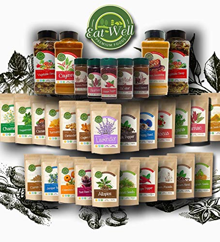 Eat Well Premium Foods - Thyme, Whole Leaves 9 Ounce, Dried Thyme Spice - Seasoning, Dried Thyme Leaf Tea