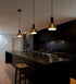 Modern Mini Pendant Light with 4W LED Bulb, One-Light Adjustable Metal Pendant Lighting Fixture for Kitchen Island Cafe Bar, Gold and Black