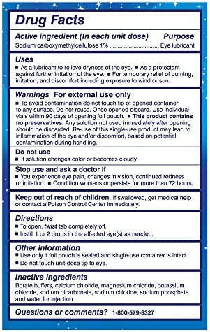 TheraTears Liquid Gel Nighttime Eye Drops for Dry Eyes, 30 Count (Pack of 1)