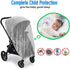 2 Pack Mosquito Cover for Stroller, Bug Net for Car Seat, Portable Durable, No Harmful Chemicals, Long-Lasting Infant Insect Shield Netting, White (M+L)