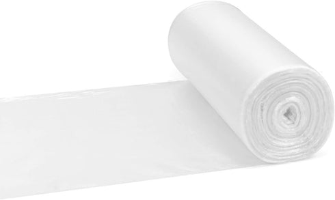 Tebery 8 Gallon Clear Medium Garbage Bags Plastic Trash Bags Wastebasket Bin Liners for Bathroom Bedroom Office Trash Can, 300 Counts/6 Rolls