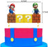 Mario Brothers Party Supplies Mario Birthday Party Supplies Mario Balloons Banner Cake Toppers for Party Decorations, Set of 57 Pcs