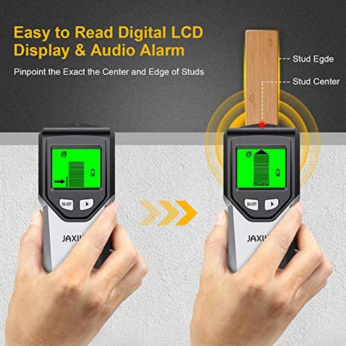 Stud Finder Wall Scanner - 5 in 1 Stud Detector with Intelligent Microprocessor chip and HD LCD Display, Stud Sensor Beam Finders for the Center and Edge of Wood AC Wire Metal Studs Joist Pipe
