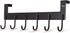 UDENIS Over Door Hanger,Heavy Duty Door Hook,Hanging Towel,Robe,Coat,Clothes,Bag,Belt,Over Door Rack for Bathroom,Bedroom,Closet,Dorm,Extra,Fit for 1 1/2 to 1 3/4 inch Door,Black 6 Hooks,Anti Rust