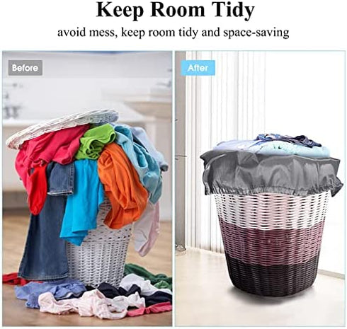 OTraki XL Travel Laundry Bags 2 Pack 28 x 45 inch Heavy Duty Drawstring Dorm Large Organizer Bag Tear Resistant Big Laundry Hamper Basket Liner Jumbo Dirty Clothes Storage, Three Loads of Clothes Grey