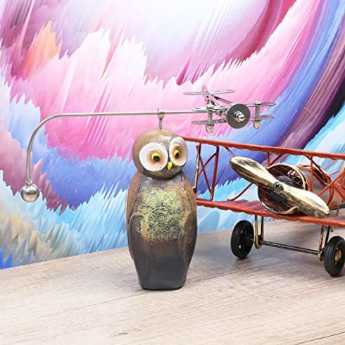 Sunnytech Steel Balance Plane Physics Toy Kinetic Art Balance Toy Balancing Decompressive Science Home Office Toy for Desk Decor Toy WJ066