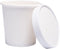 Belinlen Paper Ice Cream Cups with Paper Lids, Paper Hot/Cold Soup Cups with Lids (White) (25, 16 oz)