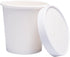 Belinlen Paper Ice Cream Cups with Paper Lids, Paper Hot/Cold Soup Cups with Lids (White) (25, 16 oz)