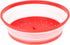 Emoly Collapsible Microwave Cover, Easy Grip Food Splatter Cover Colander Strainer Splatter for Fruit Vegetables, Bap Free and Non-Toxic - Red
