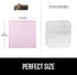 Gorilla Grip Patented Shower Stall Mat, 21x21, Machine Washable, Square Bathroom Bath Tub Mats for Stand up Showers and Small Bathtubs, Drain Holes Keep Floor Clean, Suction Cups, Light Pink