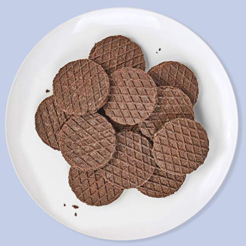 Rip Van Wafels Cookies & Cream Mini Stroopwafels - Low Carb Snacks (3g Net Carbs) - Non GMO Snack - Keto Friendly - Office Snacks - Low Calorie Snack (37 Calories) - Low Sugar (1g) - 32 Pack