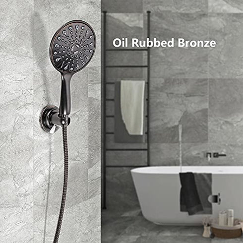 BOPai ORB Suction Shower Head Holder, Relocatable Handheld Showerhead Holder, Oil Rubbed Bronze