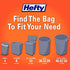 Hefty Small Garbage Bags, Flap Tie, Lavender & Sweet Vanilla Scent, 4 Gallon, 26 Count