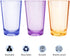 EggFoil Unbreakable Drinking Glasses, 5 Oz Plastic Tumblers Cups set of 6 in 3 Assorted Colors
