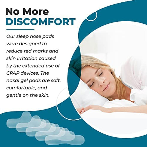 CPAP Nose Gel Pads - CPAP Nose Cushion - CPAP Supplies for CPAP Machine - Sleep Nose Comfort Pad - CPAP Nose Gel Pad - Nasal Gel Pads for CPAP Mask - Nose Protector for mask (Large - Case of 2)