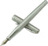 Duke 209 Bent Nib Fountain Pen Set with Ink Refills Converter, Steel Sliver