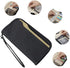 ZOPPEN RFID Travel Passport Wallet & Documents Organizer Zipper Case with Removable Wristlet Strap