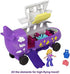 Polly Pocket Pollyville Airplane with Micro Polly Doll, Seating for 3 Passengers, Luggage Compartment, Restroom Door, Exit Ramp, Food Cart, Luggage & Vanity Case; for Ages 4 Years Old & Up