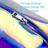 Cambond Holographic Makeup Bag, Clear Cosmetic Bag Large Iridescent Makeup Pouch Toiletry Organizer Cute Pencil Case Stationery Box, Gifts for College Girls Teens Women (Holographic Purple)