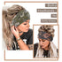 Aceorna Boho Bandeau Headbands Wide Knot Hair Scarf Floral Printed Hair Band Elastic Turban Thick Head Wrap Stretch Fabric Cotton Head Bands Thick Fashion Hair Accessories for Women Pack of 3 (Boho)