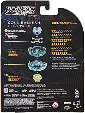 BEYBLADE Burst Pro Series Soul Balkesh Spinning Top Starter Pack -- Stamina Type Battling Game Top with Launcher Toy