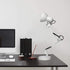 Gupuzm Led Desk Lamp with Clamp - Swing Arm Desk Lamp with 5 LED Cold Light Bulbs 6500K - Folding Table Lamp?Used for Office, Work, Study, Dormitory Reading and Eye Protection Desk Lamp (White)