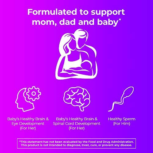 One A Day Men's & Women's Pre-Pregnancy Multivitamin including Vitamins A, Vitamin C, Vitamin D, B6, B12, Folic Acid & more, 30+30 Count, Supplement for Before, During, and Postnatal