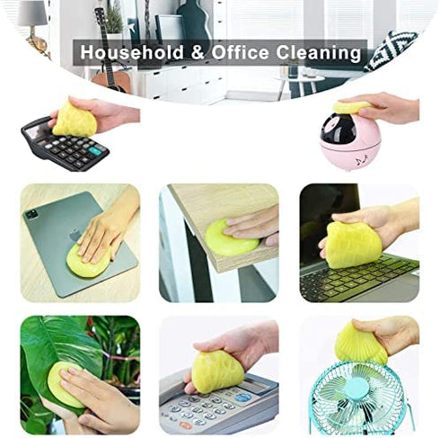 ColorCoral Keyboard Cleaner Universal Dust Cleaning Kit Car Cleaning Electronic Dust Cleaning Slime Putty Detailing Jelly Dust Remover (1Pack)