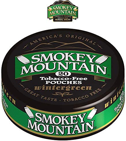 Smokey Mountain Original Pouches - Wintergreen - Tobacco Free and Nicotine Free - 1 Can - 20 Per Can