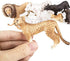 TOYMANY 8PCS 2-5" Plastic Jungle Animals Figure Playset Includes Baby Animals, Realistic Lion,Tiger,Cheetah,Black Panther Figurines with Cub, Cake Toppers Christmas Birthday Toy Gift for Kids Toddlers