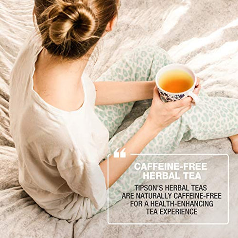 Tipson Tulsi Herbal Infusion - Hibiscus - 25 Organic Tea Bags - Caffeine Free - NonGMO - Gluten Free- Double Chambered Foil Enveloped Bags