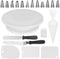 Kootek 69 Pcs Cake Decorating Tools Supplies with Cake Turntable, 50 Disposable Pastry Bags, 12 Piping Tips, 2 Icing Spatula, 3 Icing Smoother and 1 Coupler, Basic White