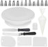 Kootek 69 Pcs Cake Decorating Tools Supplies with Cake Turntable, 50 Disposable Pastry Bags, 12 Piping Tips, 2 Icing Spatula, 3 Icing Smoother and 1 Coupler, Basic White