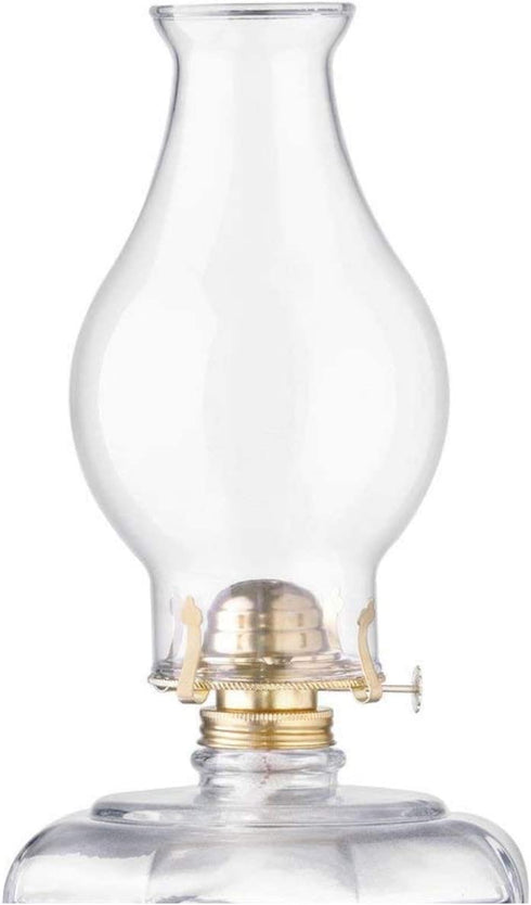 Crisa 3? X 4 3/4? X 8 1/2? Replacement Clear Glass Chimney Globe Large Bulge Smooth Top Glass Oil Lamp Hurricane Lamp