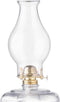 Crisa 3? X 4 3/4? X 8 1/2? Replacement Clear Glass Chimney Globe Large Bulge Smooth Top Glass Oil Lamp Hurricane Lamp