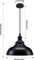 Farmhouse Pendant Light, Asnxcju Black Pendant Light Fixtures, Industrial Vintage Hanging Ceiling Light Fixture for Kitchen, Barn, Dining Room (1 Pack)