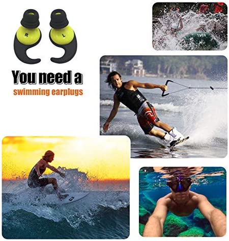Oken Swimming Earplugs Audible Ear Plugs for Swimming, Surfing, Diving and Water Sports (Green)