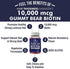 Biotin 10000 mcg Gummies by Hair Thickness Maximizer | Vegetarian, Gluten Free. 10000mcg Natural Gummy Bear Hair Vitamin for Men and Women. Great for Hair Growth, Combats Hair Loss and Thinning Hair