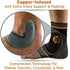Compression Ankle Brace with Silicone Ankle Support and Copper - Plantar Fasciitis Brace for Foot Pain & Achilles Tendonitis Relief - Ankle Brace for Women & Men - Medium Size
