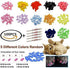 JOYJULY Soft Cat Kitty Nail Caps Claws Covers for Cats Paws Grooming Claw Care, 100pcs 4 Size of 1 Glitter Shinning & 4 Solid Colors & 5 Glues (M)
