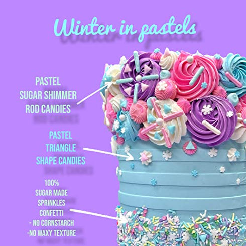 Christmas Cheer Sprinkles | Snowflake Sprinkles | Christmas Sprinkles | Red & Green Sprinkles | Cookie Sprinkles | Manvscakes | 8oz (8 ounce bag)