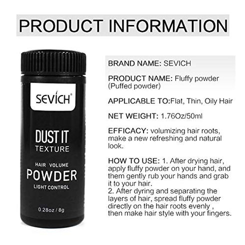 SEVICH Volumizing Hair Powder - Fluffy Mattifying Matte Texturizing Hair Styling Powder,0.28Oz/8g