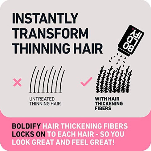 BOLDIFY Hair Fibers for Thinning Hair (LIGHT BROWN) Hair Powder - 12g Bottle - Undetectable & Natural Hair Filler Instantly Conceals Hair Loss - Hair Thickener, Topper for Fine Hair for Women & Men?