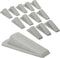 Large Rubber Door Stopper Wedge for Carpet, Wood, Tile Floor (Grey, 4.8 in, 12 Pack)