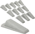 Large Rubber Door Stopper Wedge for Carpet, Wood, Tile Floor (Grey, 4.8 in, 12 Pack)