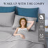 LIANLAM Full Bed Sheets Set - Super Soft Brushed Microfiber 1800 Thread Count - Breathable Luxury Egyptian Sheets 16-Inch Deep Pocket - Wrinkle and Hypoallergenic-4 Piece(Full, Grey)