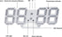 Petilleur 3D Digital Alarm Clock,Wall LED Number Time Clock with 3 Auto Adjust Brightness Levels,Led Electronic Clock with Snooze Function,Modern Night Light Clock Date,Temperature Display (White)