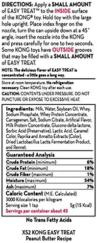 KONG - Easy Treat - Dog Treat Paste - 8 Ounce - Peanut Butter