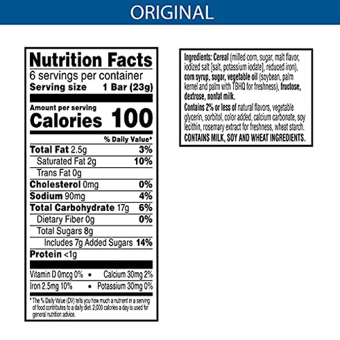 Kellogg's Frosted Flakes Cereal Bars, Kids Breakfast Bars, School Snacks, Original, 4.8oz Box (6 Bars)